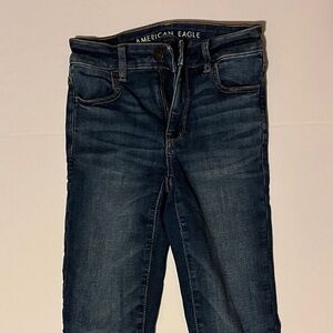 American Eagle Outfitters Dark Blue Hi-Rise Jegging Crop